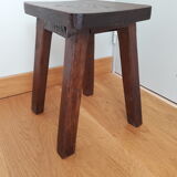 Rectangular solid wood farmhouse stool