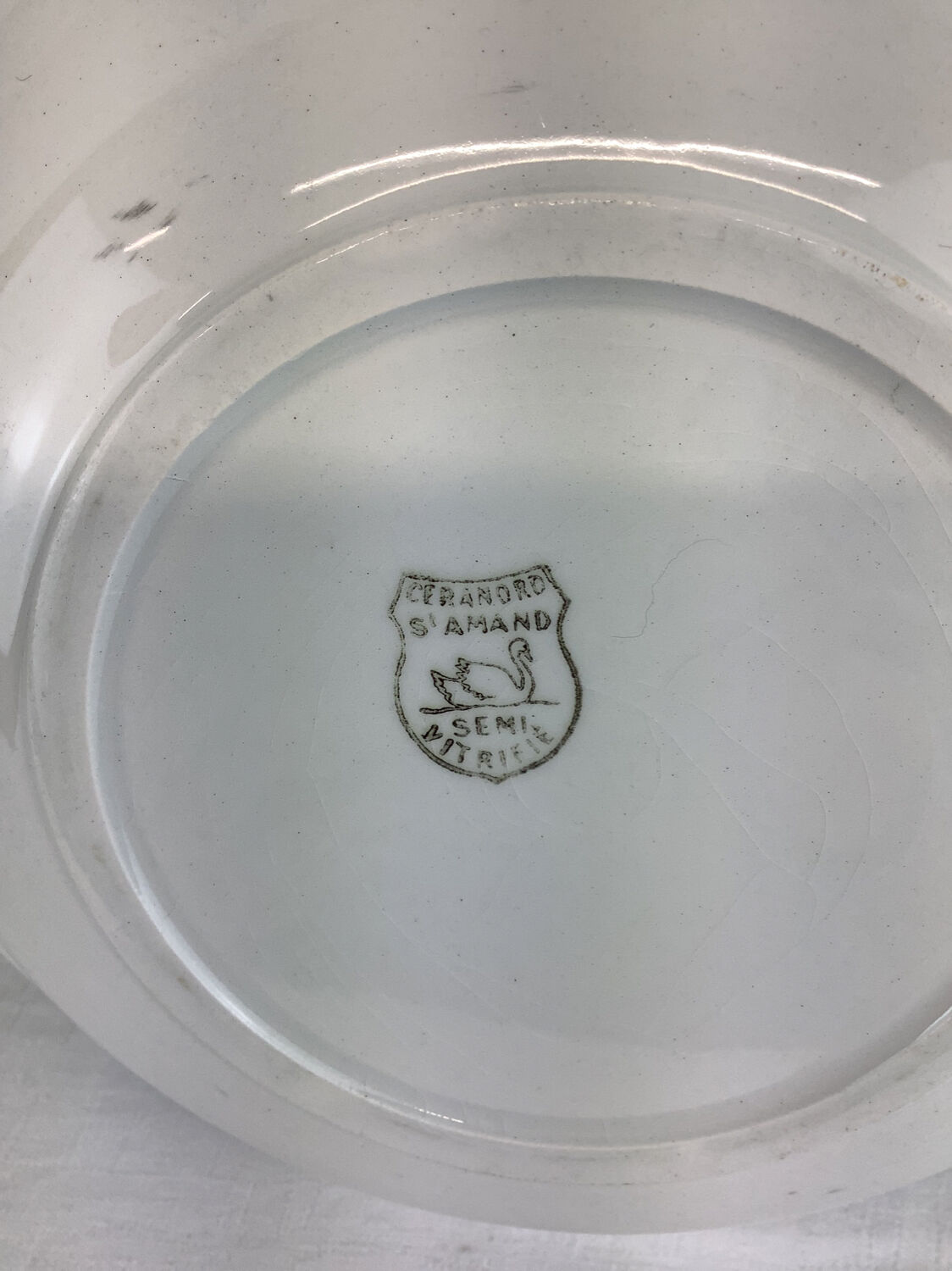 Duo old hollow dishes made in france saint Amand Céranord