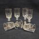 6 old cut glass liqueur glasses mirabeau model