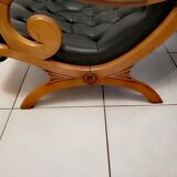 Chesterfield model Victoria chair in dark green leather