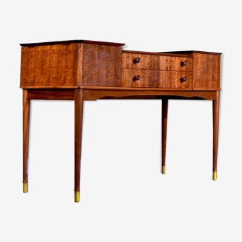 Console en noyer et laiton Vesper