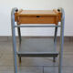 Vintage bedside table in wood and metal 1950