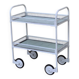 Vintage openwork metal serving trolley from the 1950s