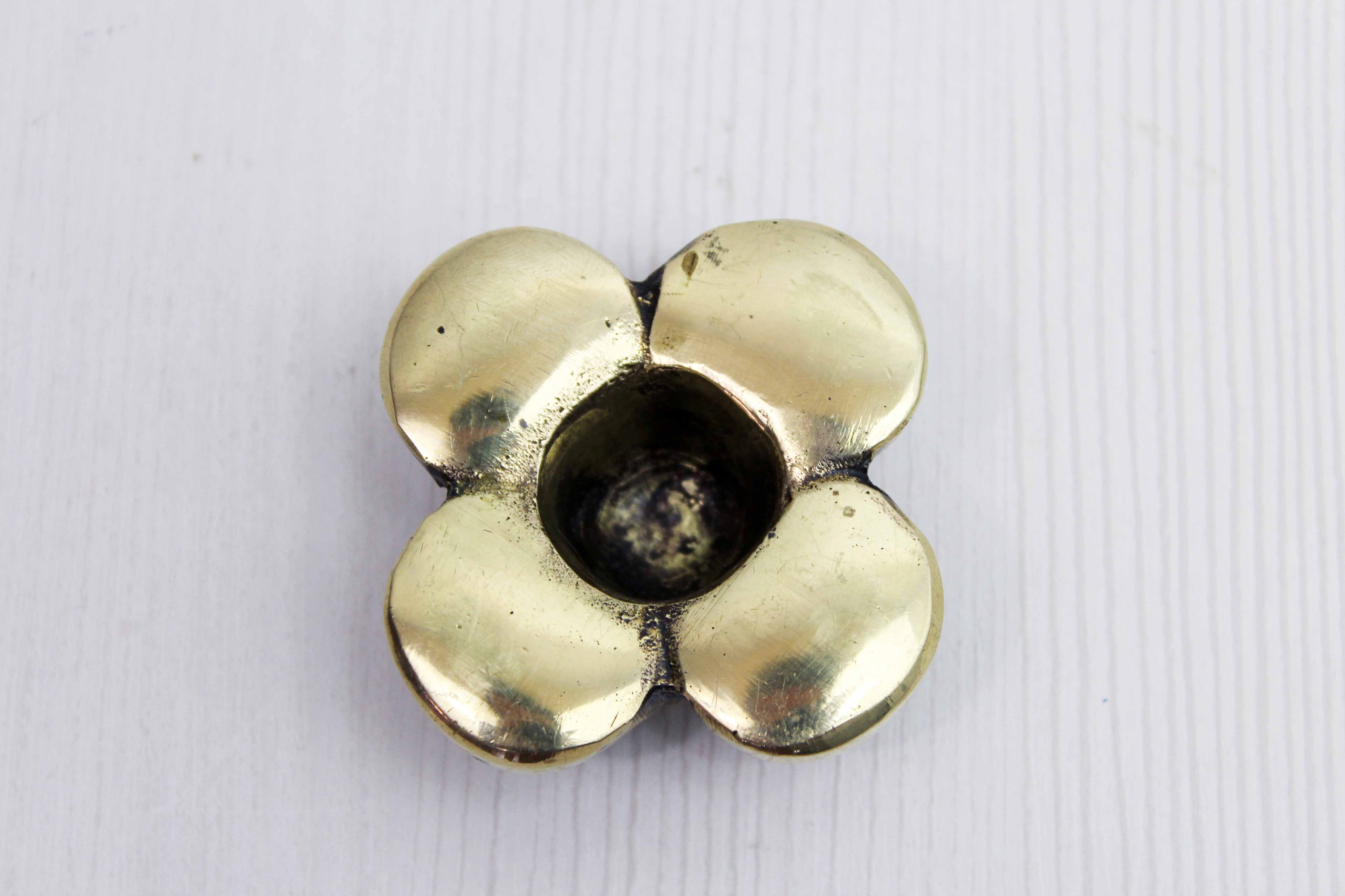 Bronze flower candle holder 1960