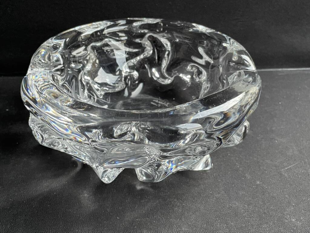 Important et lourd cendrier à cigares – Cristal – Schneider France