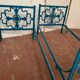 Pair of Empire style beds in patinated cast iron 20th century