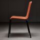 Chaises de jardin en câble plastique tressé orange