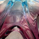 Murano pink and blue splash bowl