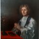 Peinture ancienne sur toile le portrait d'un prélat, école francaise xviii