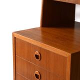 Fine teak bookcase with drawers