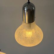 Cascade lamp with 3 glass and chrome shades by WILA, 1960s, Germany
