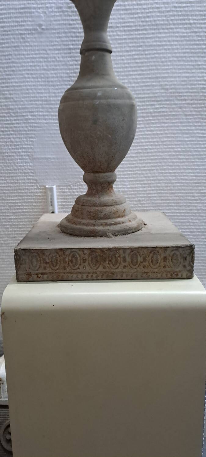 Neo-rustic sheet metal candle holder