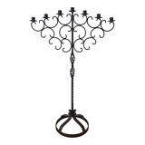 Large metal candlestick.