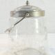 1900 glass cookie bucket engraved silver metal frame