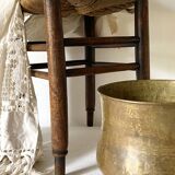 Straw and wood stool