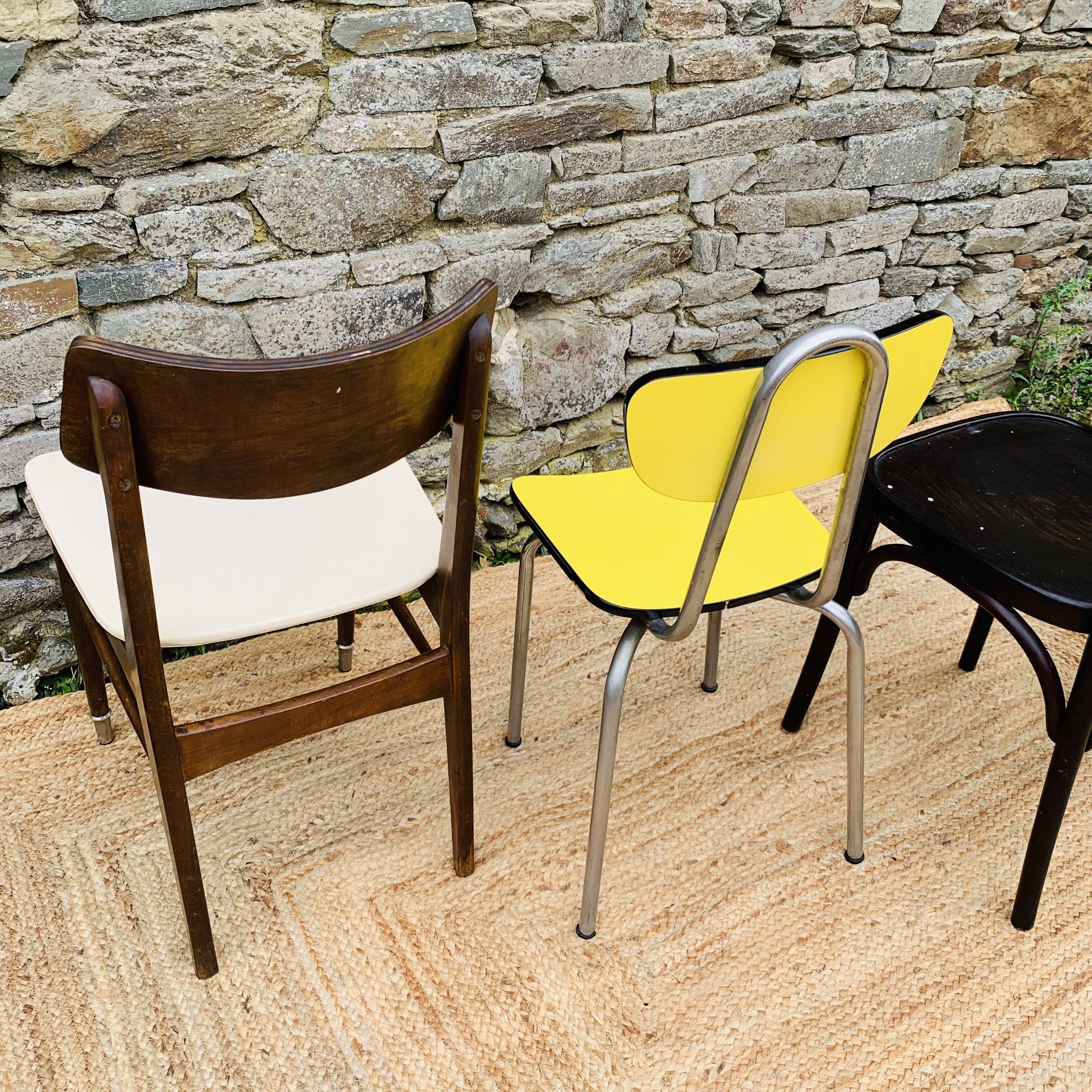 Set of 4 mismatched chairs