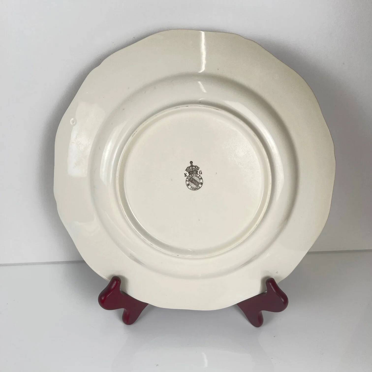 Set of 6 flat plates KG Lunéville, model Réverbère.