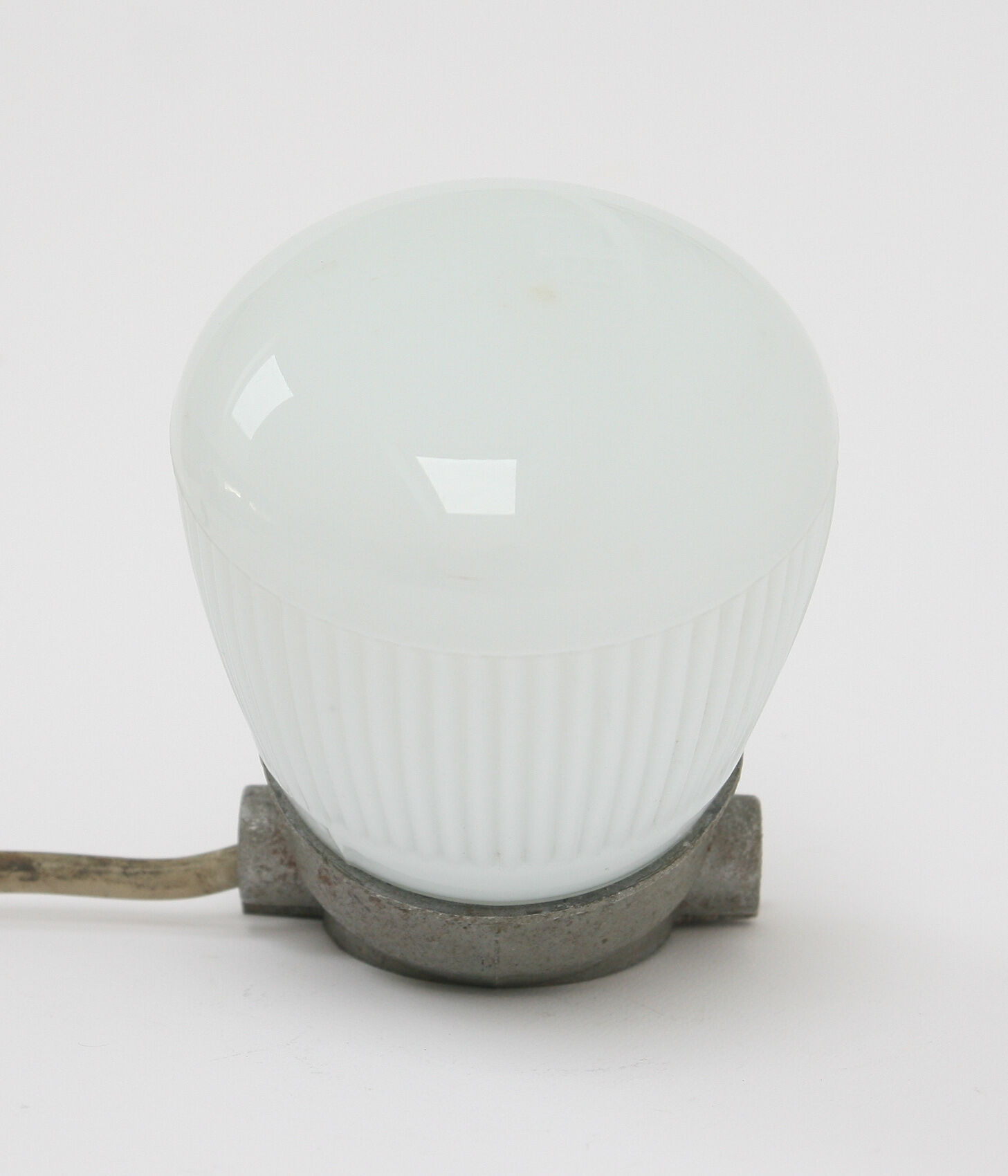 Vintage German Industrial Opaline Sconce
