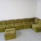 Modular green sofa vintage 70s