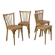 Set of 4 vintage bistro chairs from the 1950s-60s with Skaï seats.