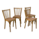 Set of 4 vintage bistro chairs from the 1950s-60s with Skaï seats.