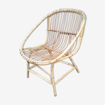 Vintage rattan armchair