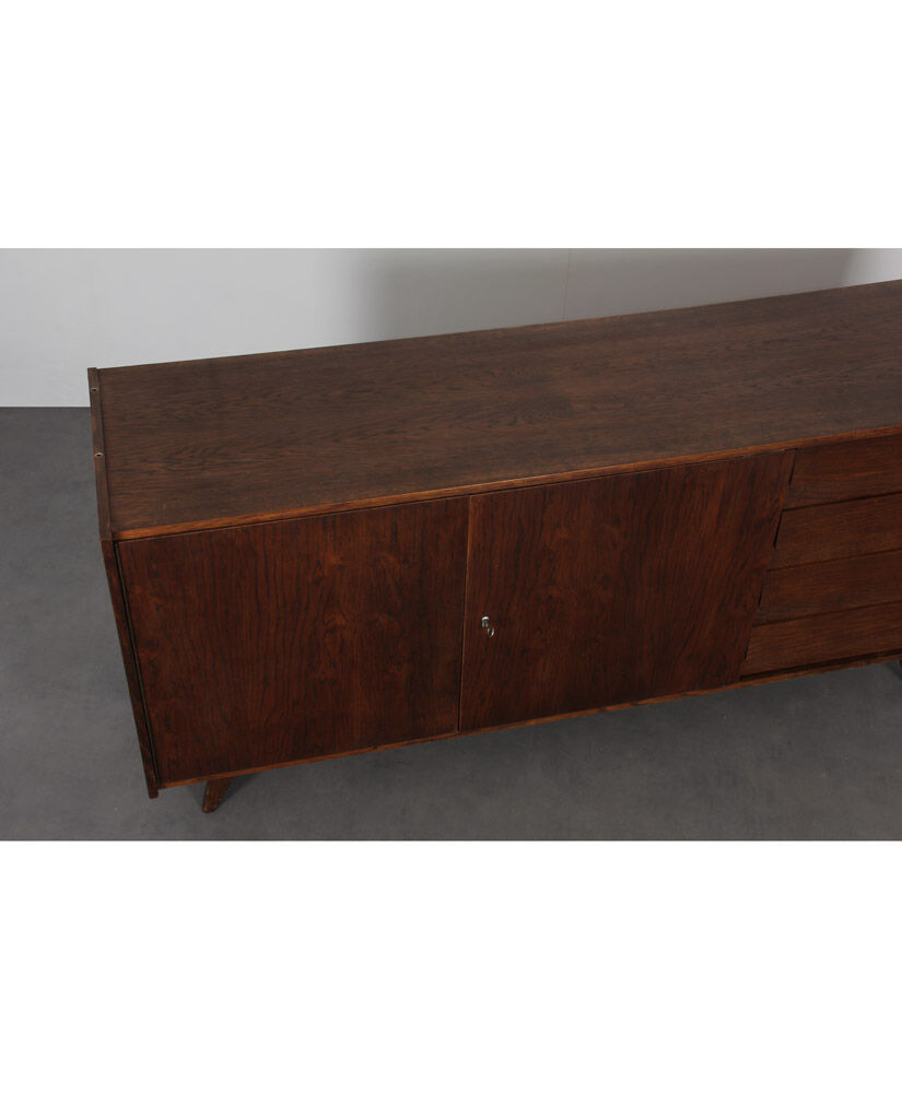 Large dark oak dresser by Jiri Jiroutek, U-460, 1960