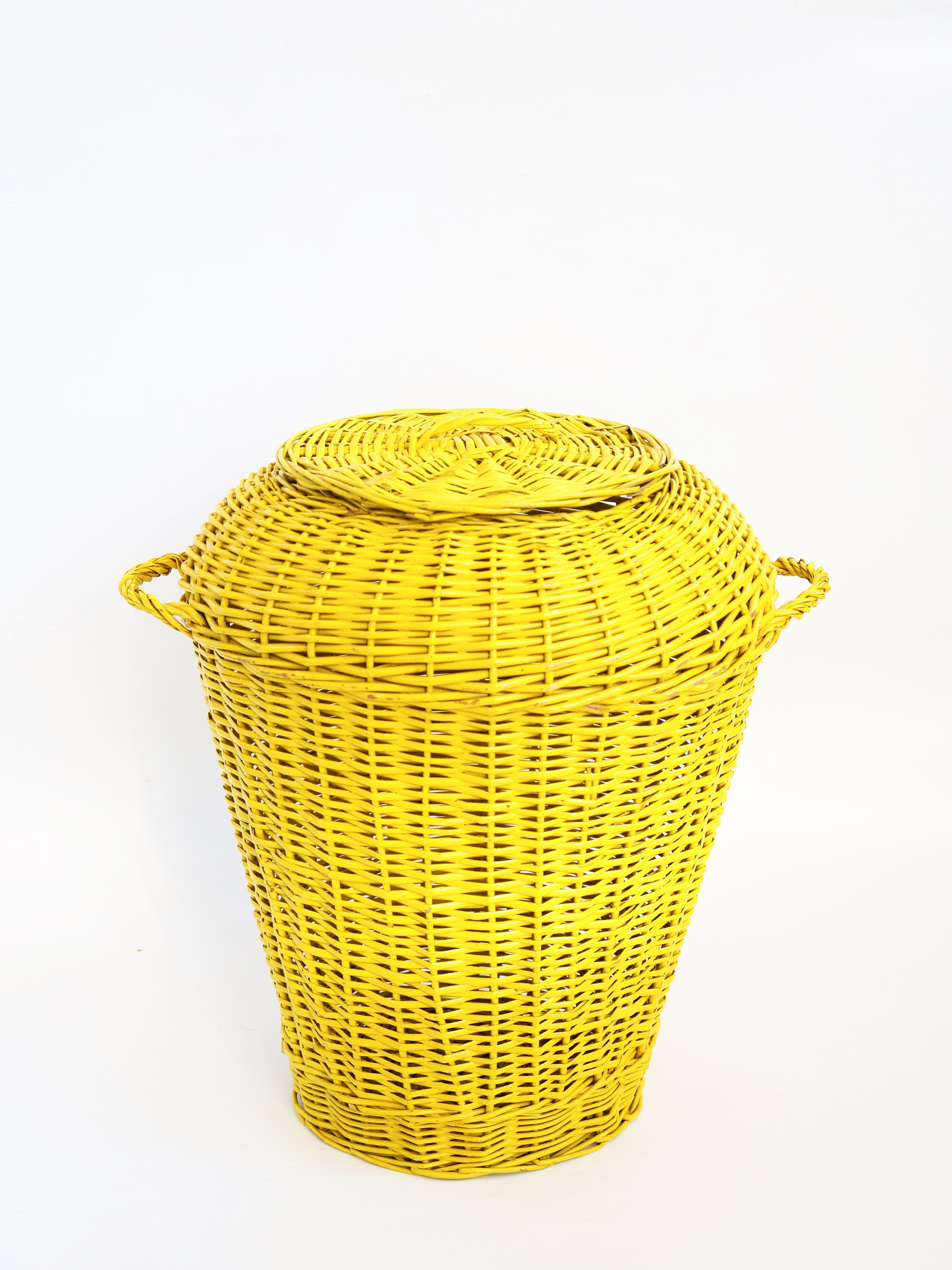 practical basket and decoration Yellow