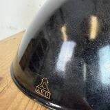 Black Enamel Industrial Pendant Lamp from AEG, 1930s