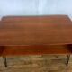 Bureau scandinave en teck avec piétement eiffel métal noir  1950 1960