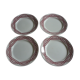 Set of 4 plates in red earthenware
