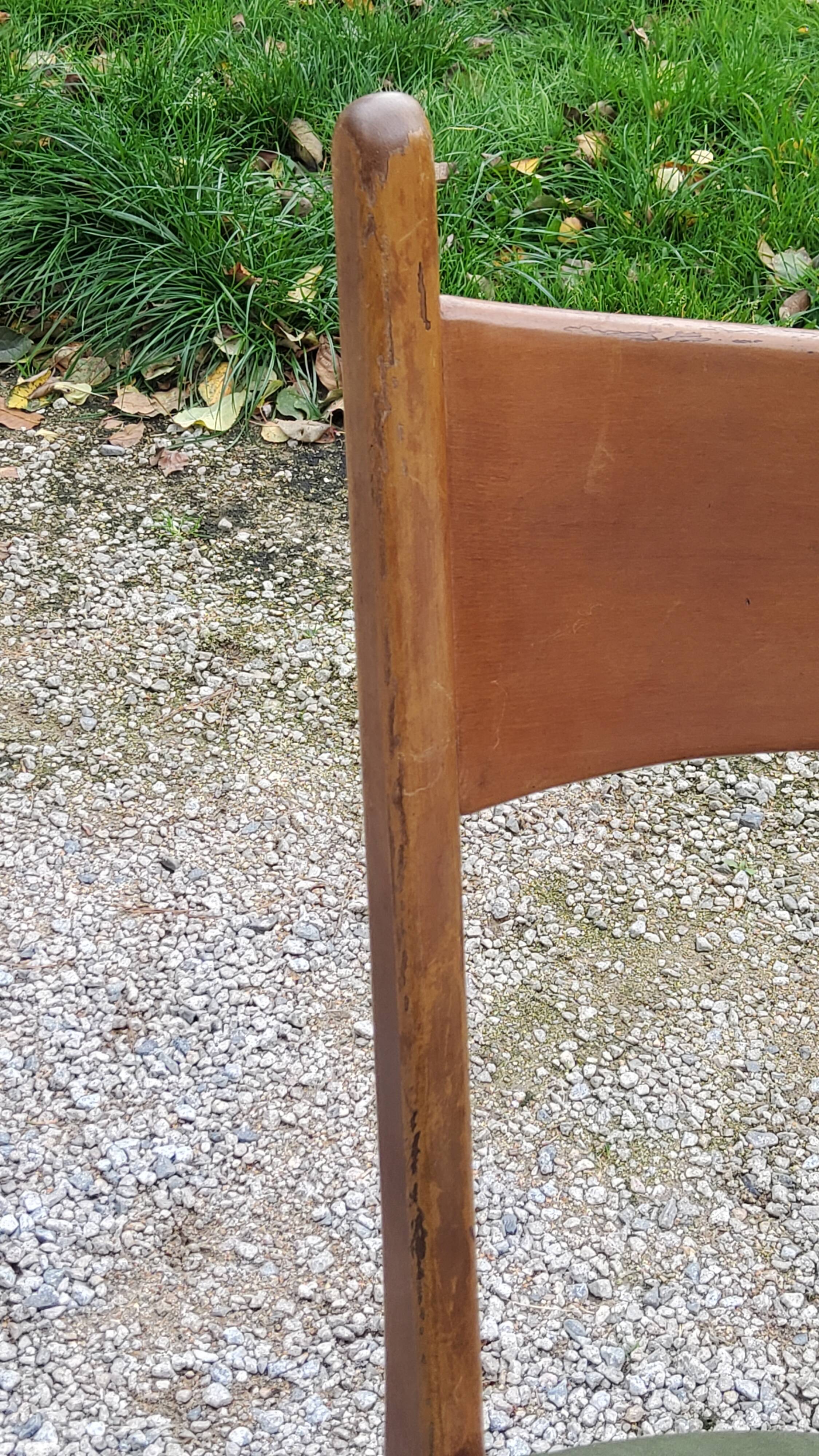 Pair of 50's Scandinavian style mahogany chairs