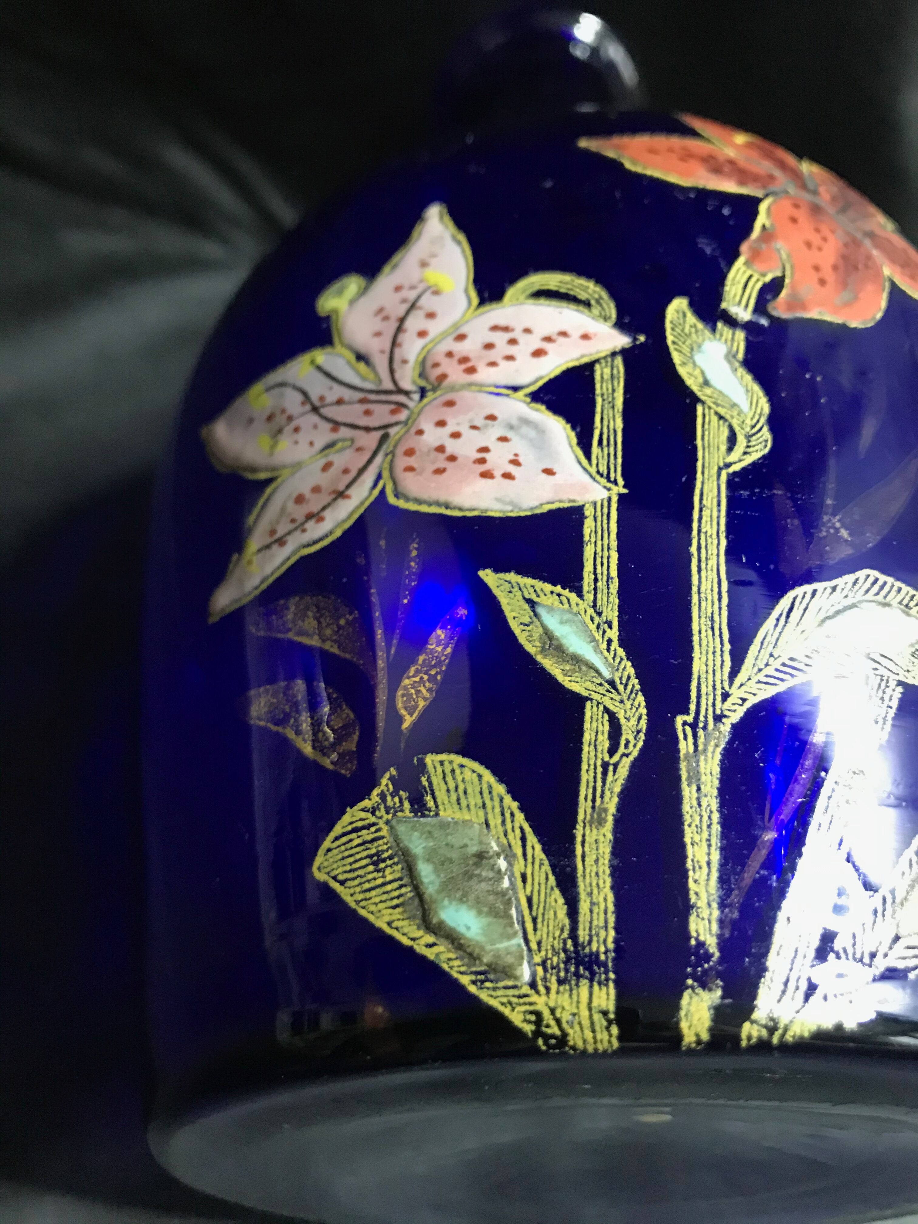 1317 Marked with enamel at the heel - Carafe - Napoleon III - Enamel glass