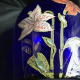 Carafe Napoléon III verre émaillé 1317 marquée à l’émail au talon -