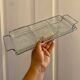 Duralex vintage glass and silver metal tray/servant