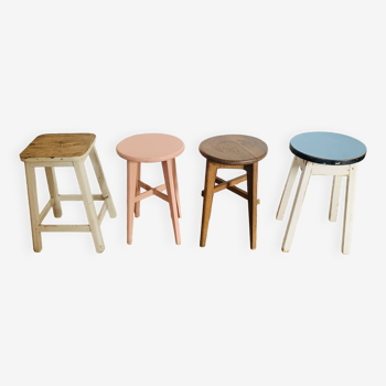 Set of 4 mismatched stools