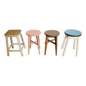 Set of 4 mismatched stools