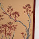 Ancient Japanese folding screen with two panels on a gold background – Japan, circa 1920
