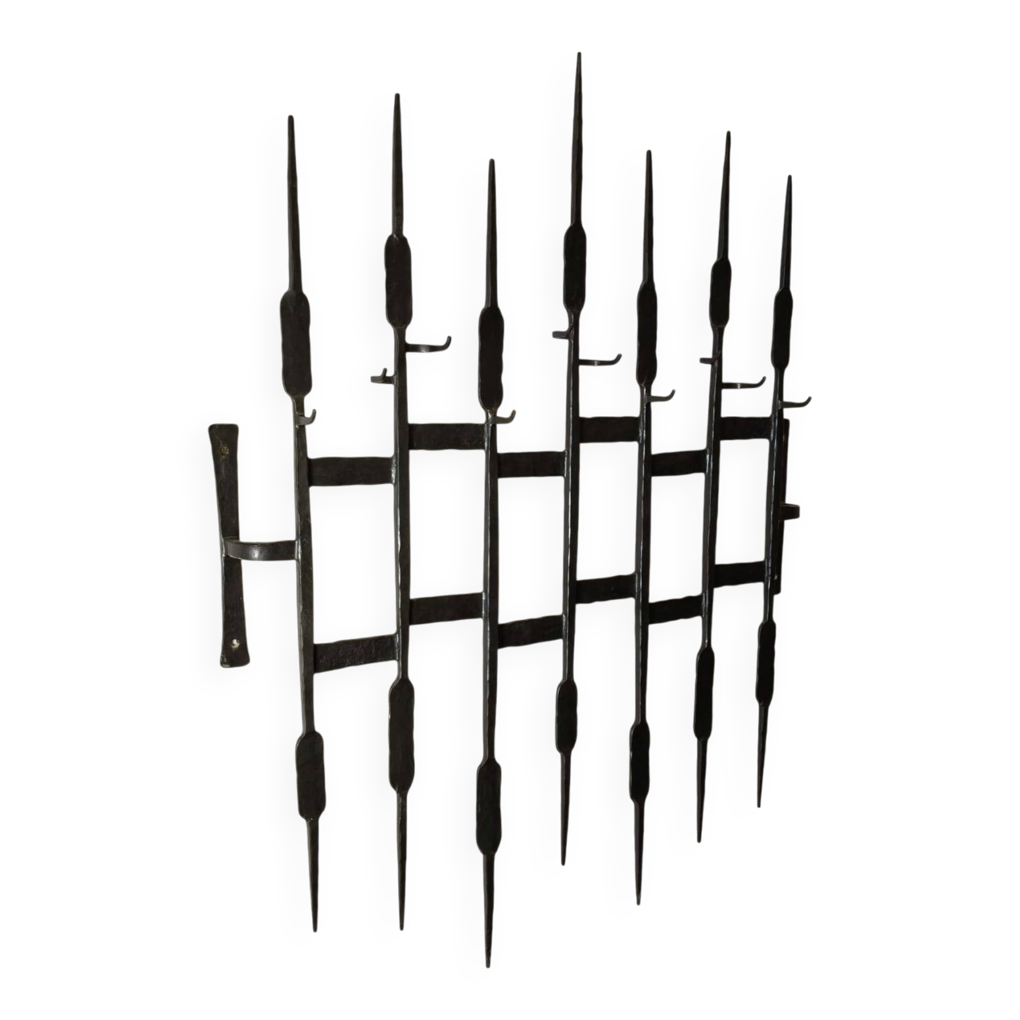 Porte-manteau en fonte brutalisme