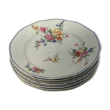 Lot de six assiettes à dessert Limoges vintage estampillé