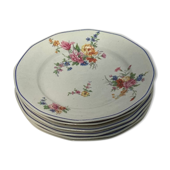 Lot de six assiettes à dessert Limoges vintage estampillé