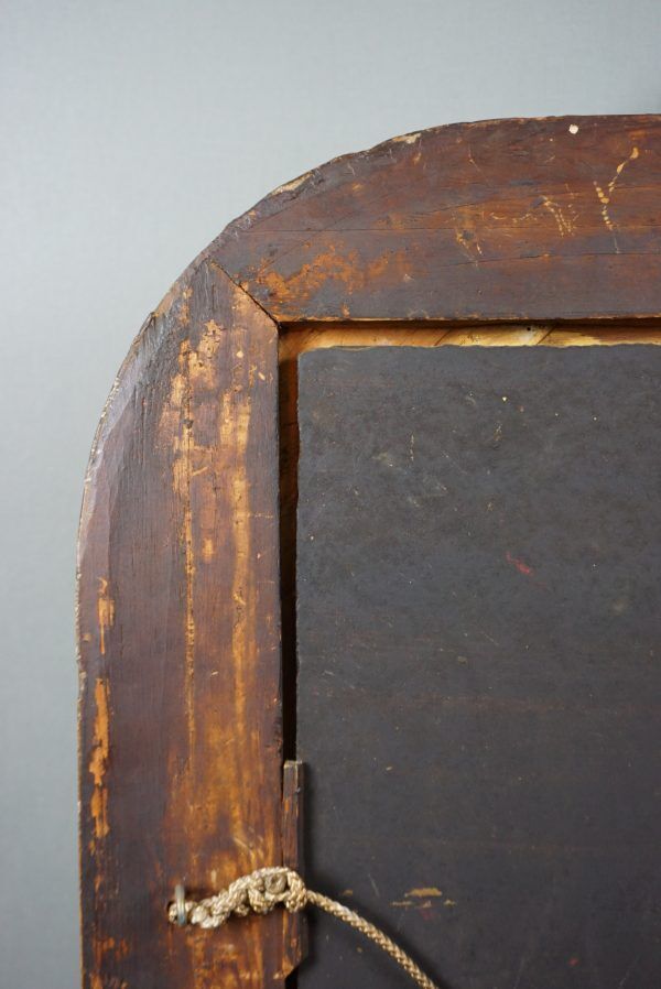 Old French fireplace mirror with beautiful ornament