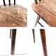 Chaise vintage en bois avec dossier à barreaux, style classique rustique 60