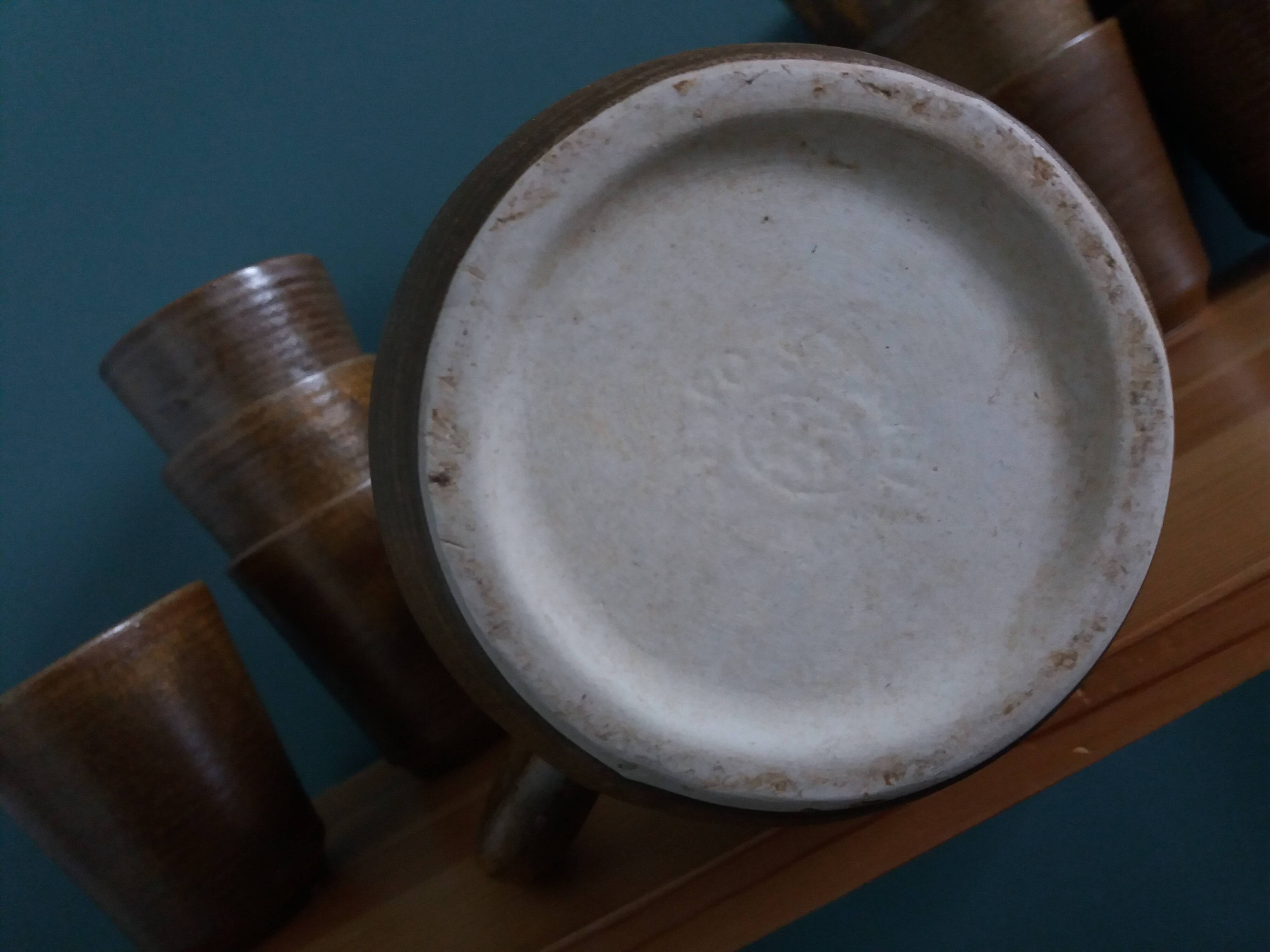 Digoin stoneware cider or orangeade service