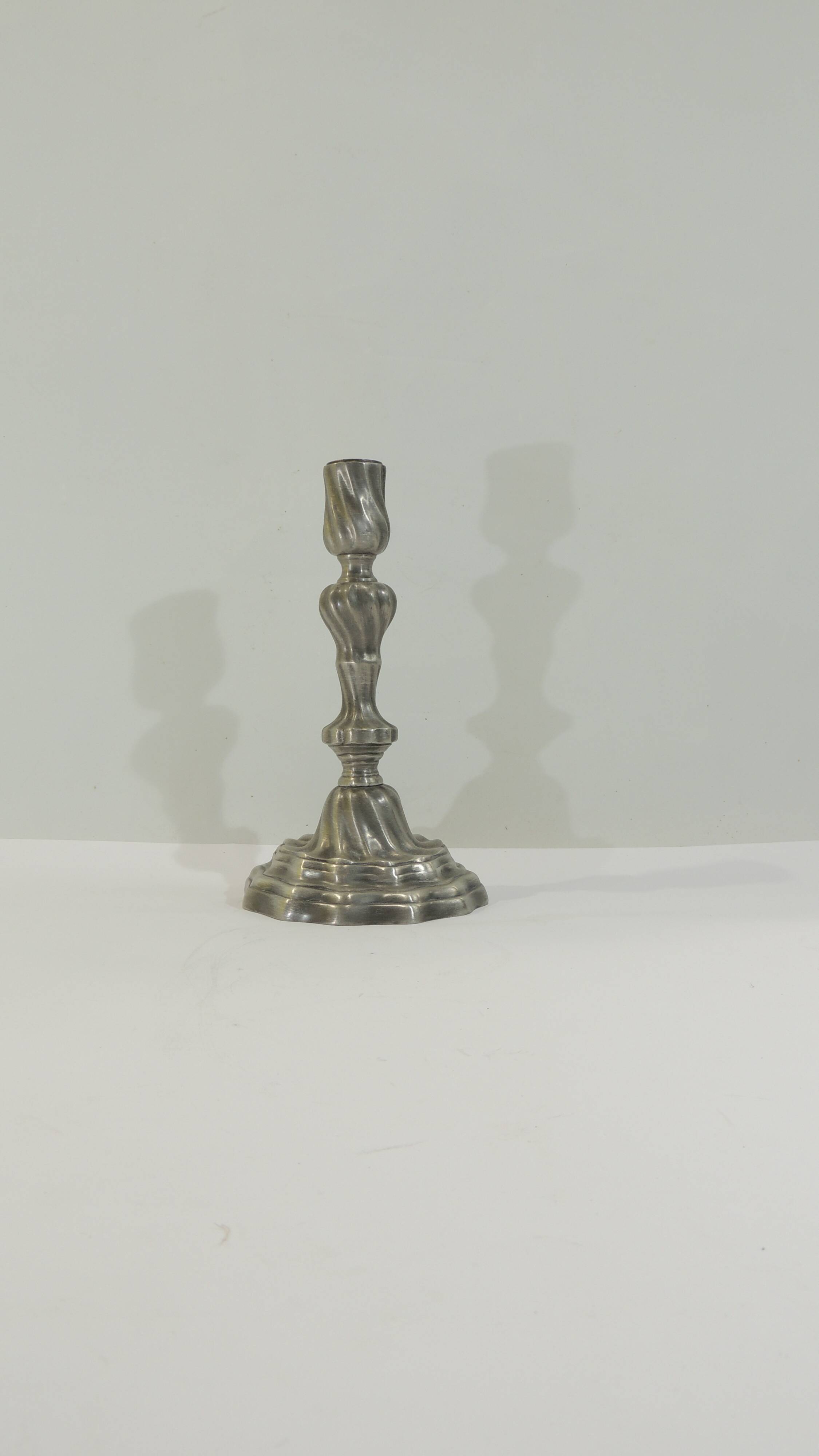 19th century/vintage pewter candle holder