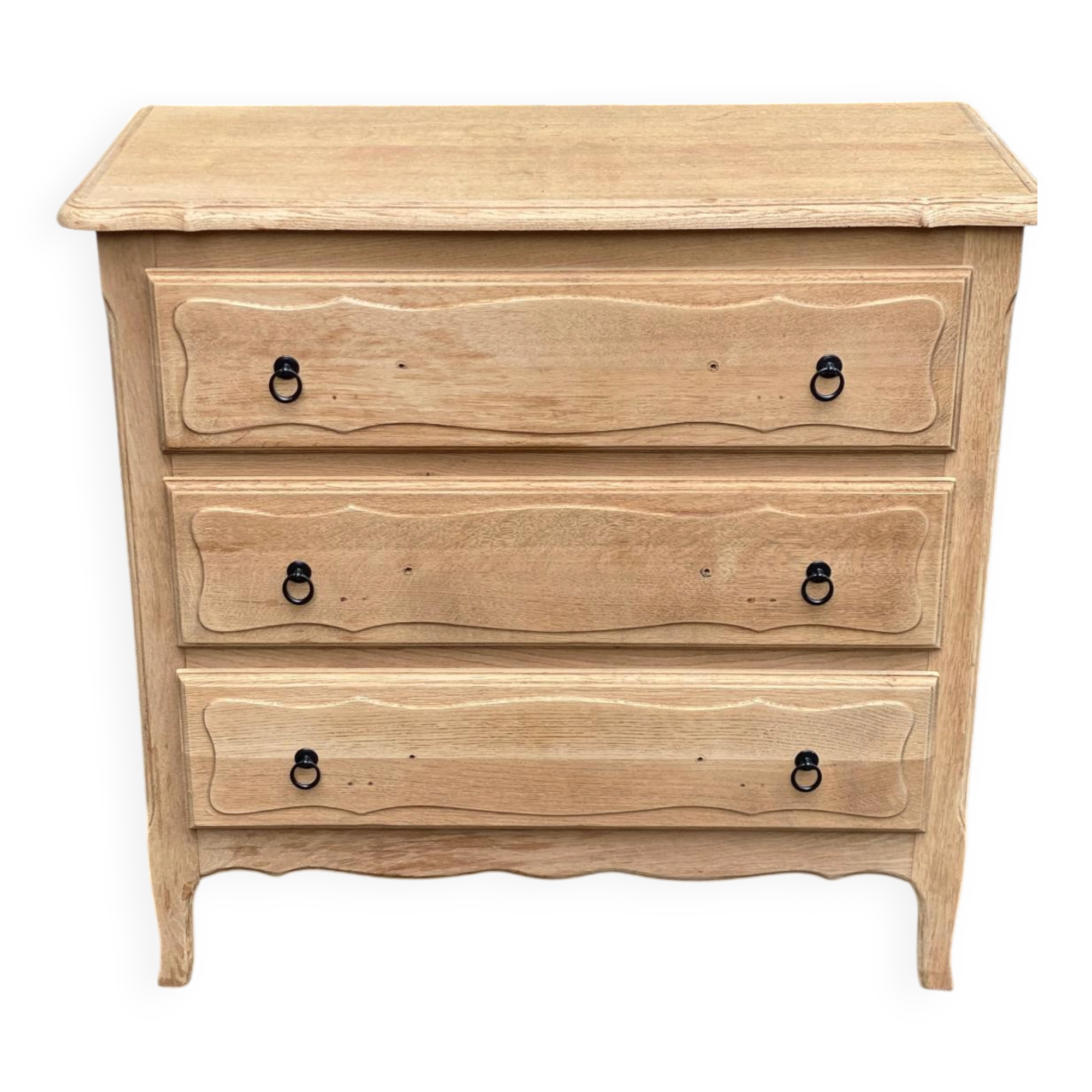 Vintage Bibus Louis XV commode renovated in oak from the 1950s.