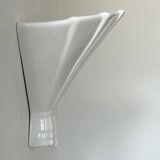 Vintage white porcelain wall lamp, France, 1960