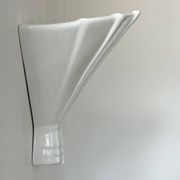 Vintage white porcelain wall lamp, France, 1960