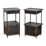 Set iron nightstand, 1920's
