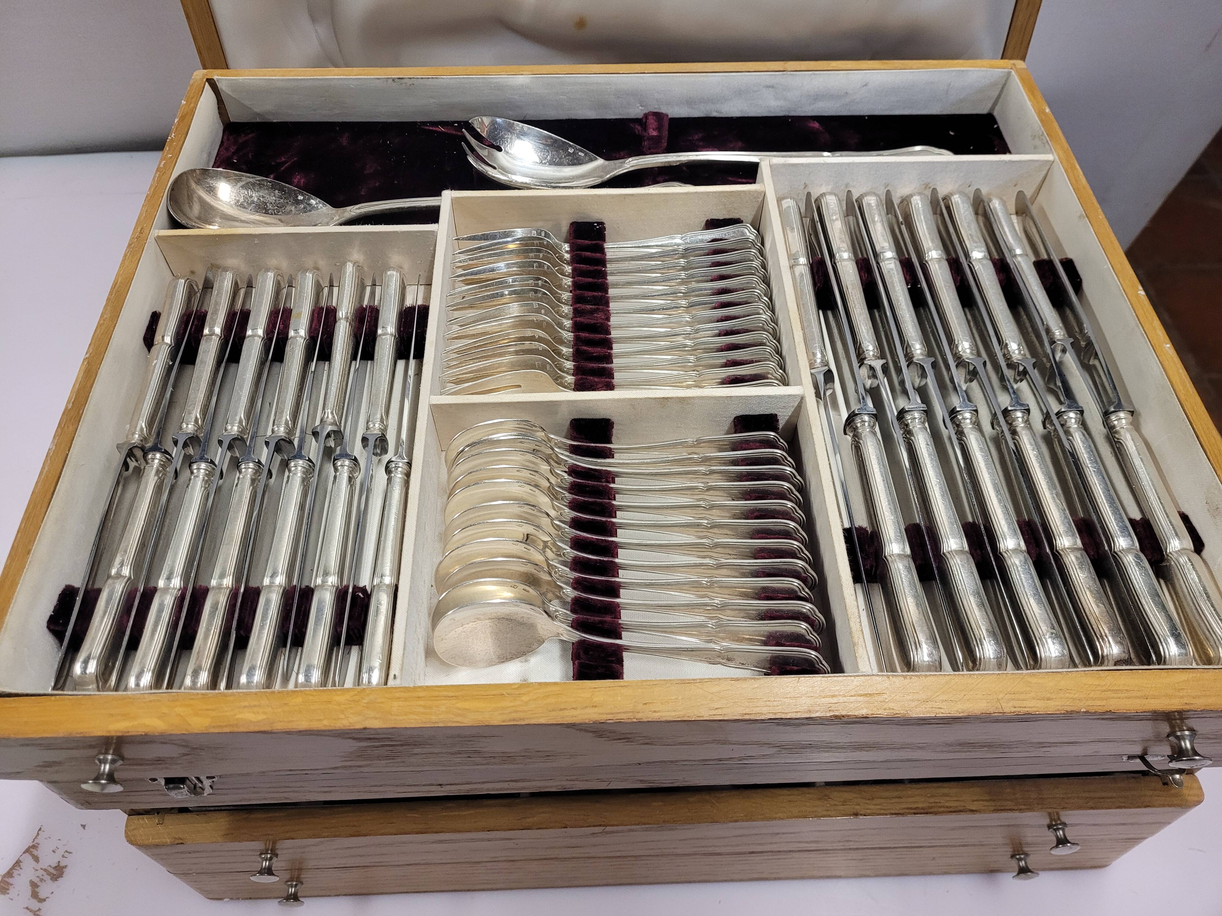 Cutlery set 170 pieces in chrome metal Goldsmith Chrysalia